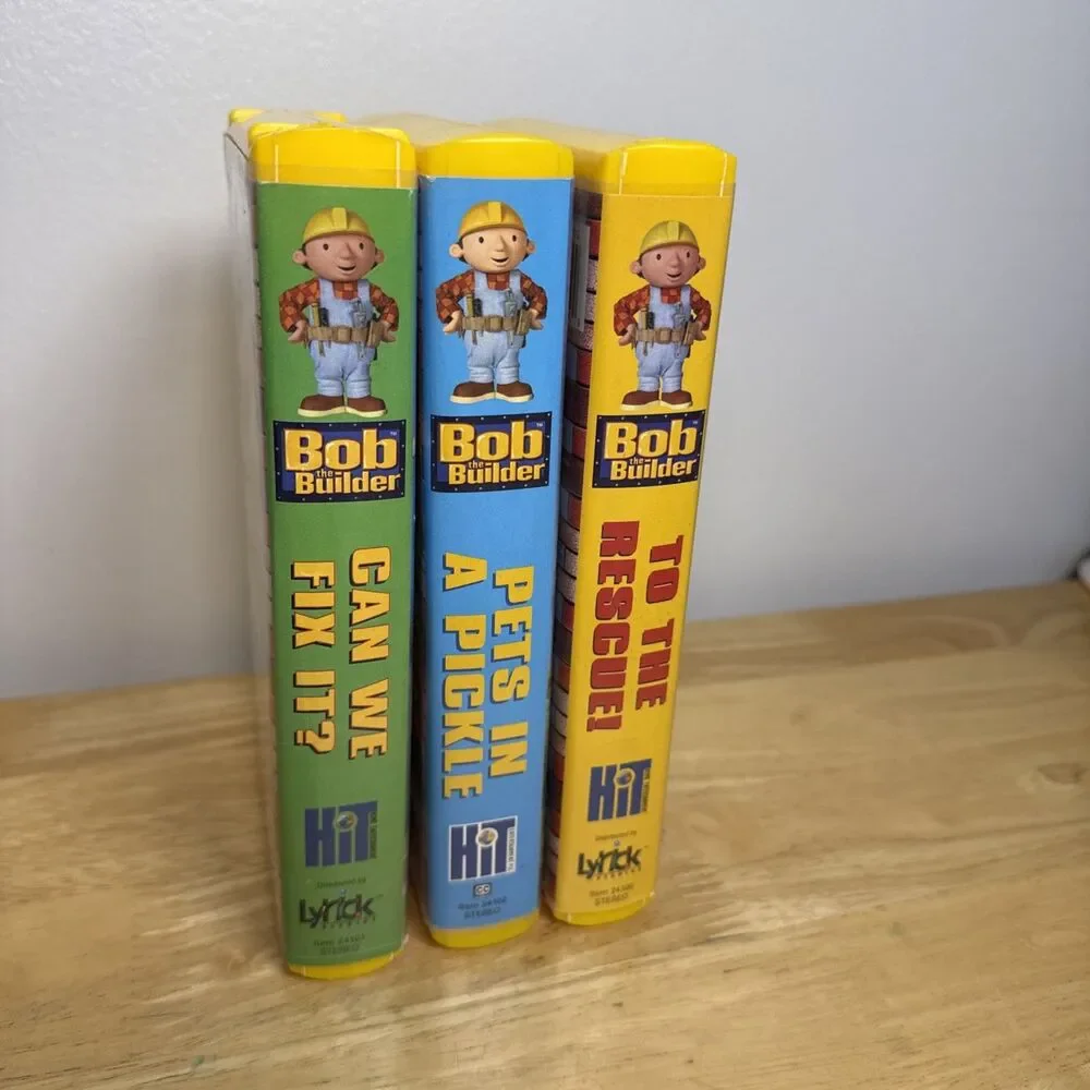 Bob the Builder VHS Tapes Lot Of 3 To The Rescue Pets In A Pickle, Can We Fix It - Picture 9 of 9